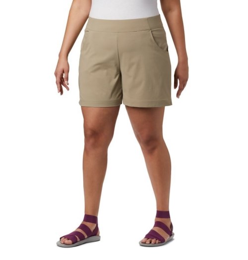 Columbia Anytime Vanlige Shorts Dame Khaki | Plus Size 07389T